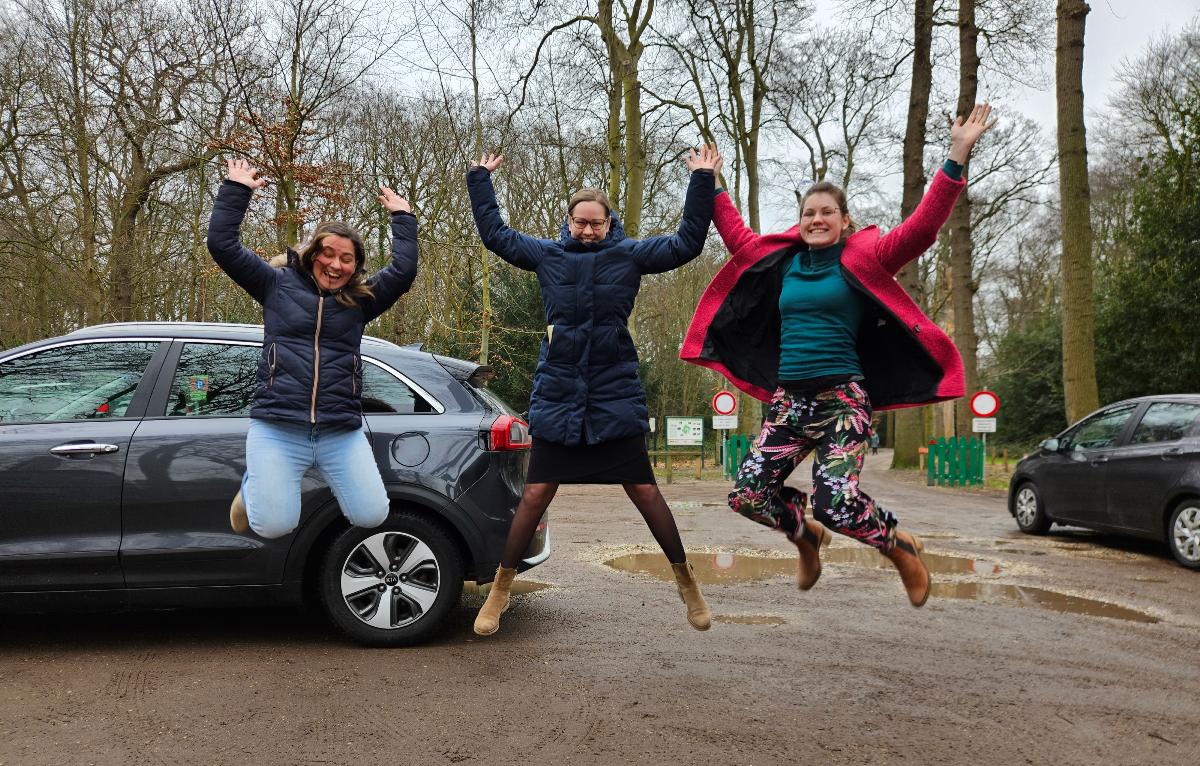 Deelnemers onderweg